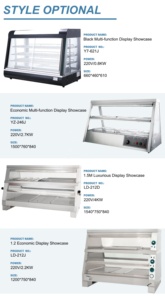Vitrine professionnelle de vitrine de réchauffeur de nourriture électrique d'acier inoxydable pour la pâtisserie de pain de casse-croûte pour des magasins de casse-croûte - Product Image 2