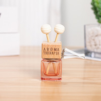 Mini diffuseur de voiture en verre de cristal de 10ml avec parfum à clipser en alliage huile essentielle désodorisant automatique parfum automobile couvercle en bois
