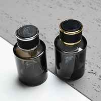 Flacon de parfum vide cylindrique brillant 30ml 50ml 100ml, bouchon noir, or, argenté, logo personnalisé, diverses couleurs - Vente chaude