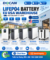 Batterie LiFePO4 Docan 50kWh 48kWh 51.2V 628Ah 680Ah 16kWh 32kW 32kWh pour stockage d'énergie solaire domestique, livraison depuis Houston
