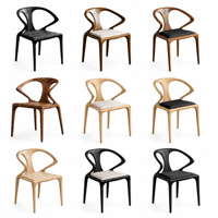 Chaise de salle à manger vintage en bois massif de noyer de style chinois avec accoudoirs en bois pour la maison, le restaurant ou la salle de thé