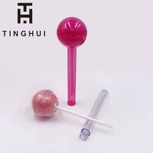 Transparent Lollipop Lip Gloss Tubes Custom logo Lip Balm <b>Container</b> Cosmetic Tubes Lip Gloss Tubes with Wands - Product Image 1