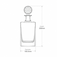 Nuevo Diseño Único de Juego de Decantador y Tapón para Botella de Whisky con Forma de León