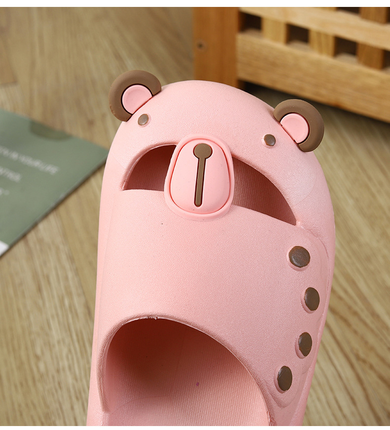 Baotou Half Slippers Women Cute Thick Soled Slides Indoor Soft Non-slip Bathroom Slippers