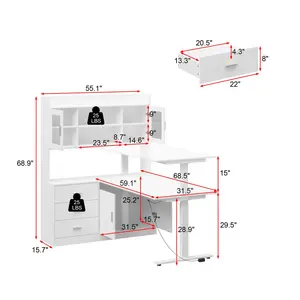 Lifting Dining <span class=keywords><strong>Table</strong></span> Island mit eingebautem <span class=keywords><strong>Pantry</strong></span>-Schrank bietet flexiblen Platz und Stauraum für den Küchen-Ess bereich - Product Image 2