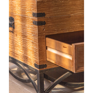 Gran centro de entretenimiento de madera rústica soporte de TV de granja con cajones gabinete de consola de medios para el hogar sala de estar - Product Image 4