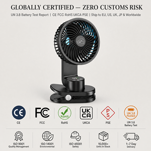 Ventilateur Socool Portable Multifonction Table Lumière LED Camping en Plein Air Électrique 5000MAh 9 Vitesses Rechargeable Clip en Plastique - Product Image 1