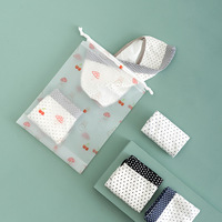 Sac de rangement givré en plastique avec cordon de serrage, personnalisable, pour serviettes de visage, maquillage, vêtements vierges et chaussettes