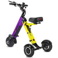 Trottinette électrique pliable TopMate ES33 en alliage d'aluminium léger à 3 roues, batterie 36V 7.8AH, fonction marche arrière, étanche, avec clé
