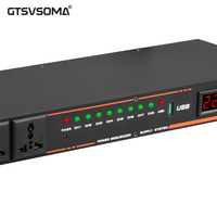 GTSVSOMA Séquenceur d'alimentation professionnel 10 canaux 4500W haute puissance, tension universelle, écran rétroéclairé, en métal, multi-appareils