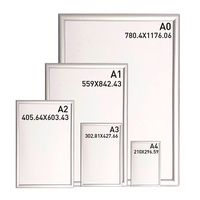 Cadre à encliquetage en aluminium verrouillable double face pour affiche A1 A2 A3 A4 pour publicité intérieure Forme carrée