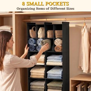 Organizador de Armario Colgante con 14 Compartimentos, 33x15x85cm, Almacenamiento de Ropa de Tela No Tejida para Dormitorio - Product Image 5