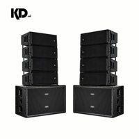 Système de sonorisation actif extérieur double 10 pouces/double 18 pouces avec DSP intégré, conception Line Array haute puissance, installation facile