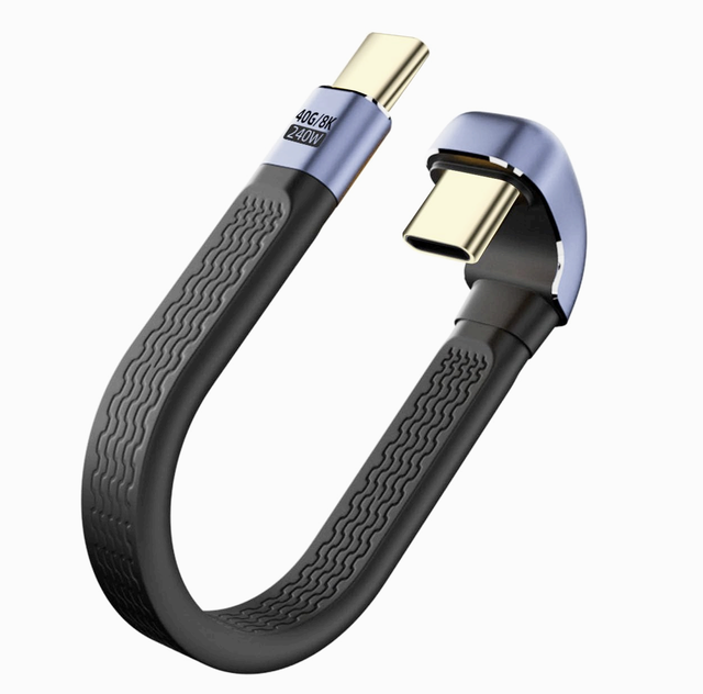 Highest Power 240W HD 8K Audio Conversion 40Gbps Type C Male to USB C Male Data Cable Connect Pad Phone FPC 13CM Charging Wire