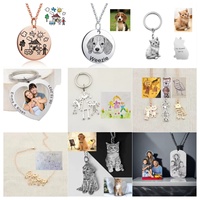 Collar de recuerdo personalizado para mascotas con nombre grabado DIY, joyería para mujer, llavero de acero inoxidable para gatos y perros, ideal para dropshipping.