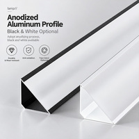 Corniche de plafond en aluminium anodisé, anti-rouille, avec diffuseur LED, pour projets commerciaux, vente en gros, directement de l'usine