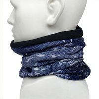 Cache-cou personnalisé imprimé floral en polyester et élasthanne unisexe pour la protection contre le froid hivernal, idéal pour le maintien de la chaleur du visage et des oreilles en extérieur