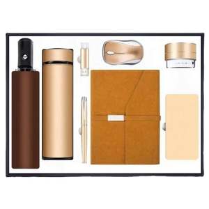 Agenda de Negocios de Cuero PU A5 de Lujo Personalizada 2025, Juego de Regalo de Cuaderno y Bolígrafo Económico para Graduación - Product Image 2