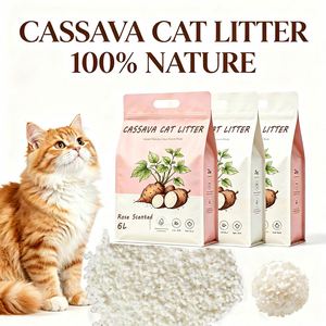 High Quality Eco-Friendly Natural Lightweight Easy Cleaning Clumping <b>Sand</b> Biodegradable Cassava Starch Cat Litter - Product Image 1