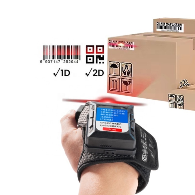 Smart Wearable Device Glove PDA Barcode Scanner Hands Free Handheld Industrial PDA WIFI Android 10 Wearable Devices
