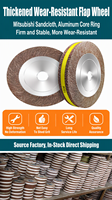 Fortunebrasive Disques à lamelles 5 pouces 125 mm, noyau en aluminium 25 mm d'épaisseur, grain 40-1000, disques abrasifs en tissu pour le meulage et l'ébavurage des métaux, OEM