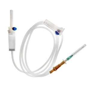 Ensemble de perfusion intraveineuse jetable pour adultes, tube en PVC transparent - Product Image 1