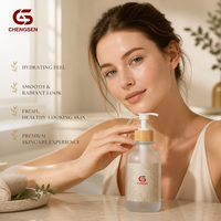 Bouteille pompe en plastique PET transparente mate de 300 ml et 500 ml pour les soins de la peau, l'huile corporelle, le shampoing, le gel douche, la lotion, distributeur rechargeable