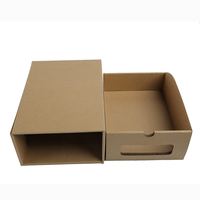 Scatola Regalo in Cartone Kraft Naturale con Finestra Personalizzata per Esposizione Prodotti, Cartone Scorrevole Facile da Estrarre per Imballaggio al Dettaglio