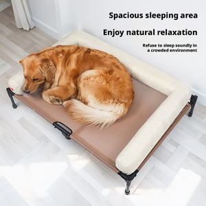 Großes Atmungsaktives Netz-Memory-Foam-Haustierbett, Bodenfreies Feuchtigkeitsabweisendes Abnehmbares Waschbares Universelles Campingbett für Kleintiere und Hunde - Product Image 5