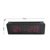 Jam Dinding Digital Mini LED 1 Inci untuk Penggunaan Dalam Ruangan, Kamar Tidur Anak, Meja Belajar, Penghitung Waktu Mundur dengan Pilihan Multi Warna
