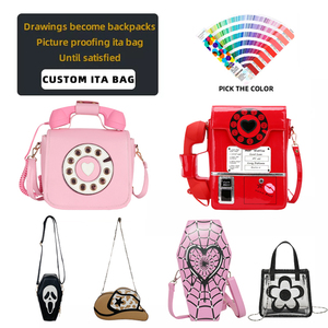 El fabricante de bolsas ITA personalizadas crea tu propio diseño, monedero cruzado transparente para exhibición de pines - Product Image 2