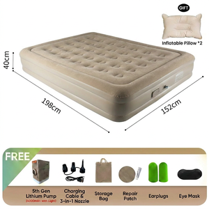 <span class=keywords><strong>Matelas</strong></span> Gonflable Robuste à Gonflage Rapide avec Pompe <span class=keywords><strong>Électrique</strong></span> Intégrée Rechargeable <span class=keywords><strong>pour</strong></span> la Maison, le Camping, la Randonnée et les Voyages - Product Image 6