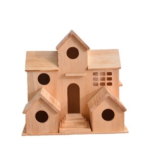 Nid d'oiseau en bois pour l'extérieur, boîte de reproduction pour oiseaux, boîte d'incubation et de reproduction pour moineaux en bois, maison de reproduction suspendue pour perroquets - Product Image 3