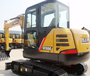 Mini-excavatrice SANY SY55C d'occasion, modèle 2022, godet de 0,21 m, puissance de 36 kW, moteur d'origine Sany, 5,5 tonnes, moteur, boîte de vitesses, pompe - Product Image 1