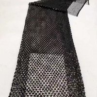 Nouvelle dentelle africaine en tulle à sequins 100 % polyester écologique et doux pour robe de soirée de célébration 2026
