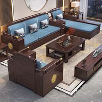 Direkt vom Hersteller: Neues Sofa-Set im Chinesischen Stil aus Sandelholz mit Couchtisch, Ganzjahres-Wohnzimmermöbel-Set mit TV-Schränken