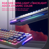Nuevo Teclado Mecánico para Juegos Inalámbrico 2.4G USB 2.0 con Retroiluminación RGB, Anti-Ghosting, 68 Teclas Programables, 60% Hot Swappable