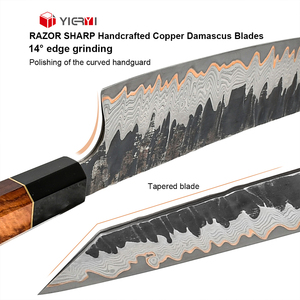 <span class=keywords><strong>Cuchillo</strong></span> de Cocina <span class=keywords><strong>Profesional</strong></span> de Acero Damasco con Alto Contenido de Carbono, Forjado a Mano, Estilo Kiritsuke, <span class=keywords><strong>Cuchillo</strong></span> de Chef Japonés VG10 - Product Image 2