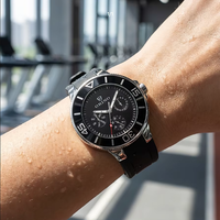 Jam Tangan Wanita Sporty Fashion Stainless Steel Analog Quartz Miyota Movement 41mm Tali Silikon 20mm Multi-Fungsi Small Eyes