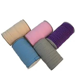1cm 고탄성 다채로운 평면 탄성 밴드 테이프 바느질 공예에 대 한 꼰 탄성 코드