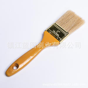 Brocha plana para pintar con cerdas de cerdo, mango de Hemu, naranja, 12-20 mm, origen Zhenjiang, para uso en cepillado y limpieza - Product Image 5