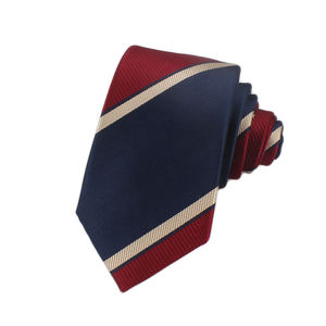 <span class=keywords><strong>Cravate</strong></span> en soie 100% pour <span class=keywords><strong>homme</strong></span>, fabriquée à la main, motif rayé jacquard, logo personnalisé, par un fabricant chinois de cravates. - Product Image 4