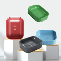 Lavabo de salle de bain en céramique moderne unique de haute qualité, finition mate autonettoyante, garantie 3 ans, pour plan de travail
