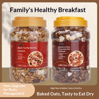 Chanyao Song Gebakken Havermout Voedzame Noten Gedroogd Fruit Instant Mix Yoghurt Hazelnoten Donkere Chocolade Cacao Kant-en-klare Ontbijtgranen 500g