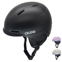 Casque de ski ovale en PC moulé en interne certifié CEEN1077, pour adultes et enfants, sports d'hiver, confortable, sûr, 12 évents d'air, ski en plein air, neige