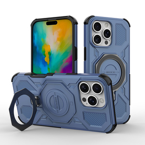 Ốp lưng kim loại có giá đỡ từ tính cho Honor 400 Pro 5G, ốp lưng chống sốc chắc chắn, lai giữa điện thoại và máy tính bảng cho <span class=keywords><strong>Oneplus</strong></span> Nord4 5G, iPhone 17 - Product Image 1