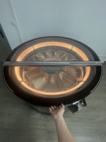 CE Hasgen 12pan Commercial Italian -18 -20 ° Vitrine de présentation rotative italienne pour crème glacée et gelato, modèle C Curve