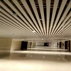 Panneau de plafond suspendu en aluminium, revêtement mural métallique intérieur pour hall d'accueil de bureau - Product Image 2