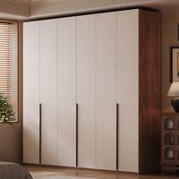 Armoire coulissante en bambou style vintage pour chambre à coucher, idéale petit appartement, nouvelle collection 2024, vente chaude, meuble de rangement profond en bois massif