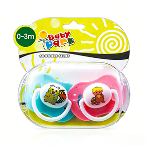 Sucette pour bébé sans BPA, en silicone écologique, avec motif de dessin animé, poignée pour les nouveau-nés de 0 à 12 mois - Product Image 1